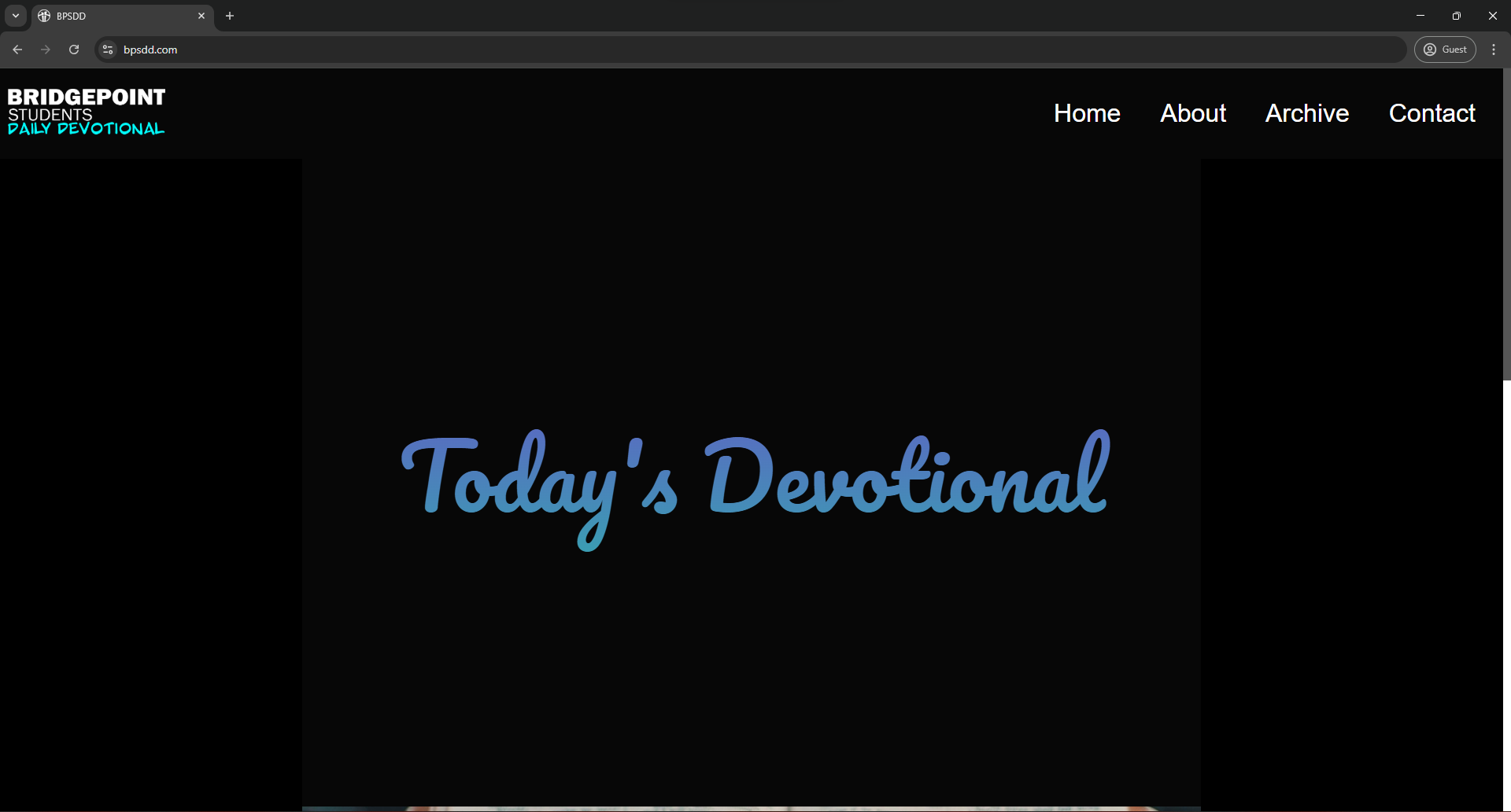 An image of Gideon Hammond's BPSDD.com website being hosted on its own domain
